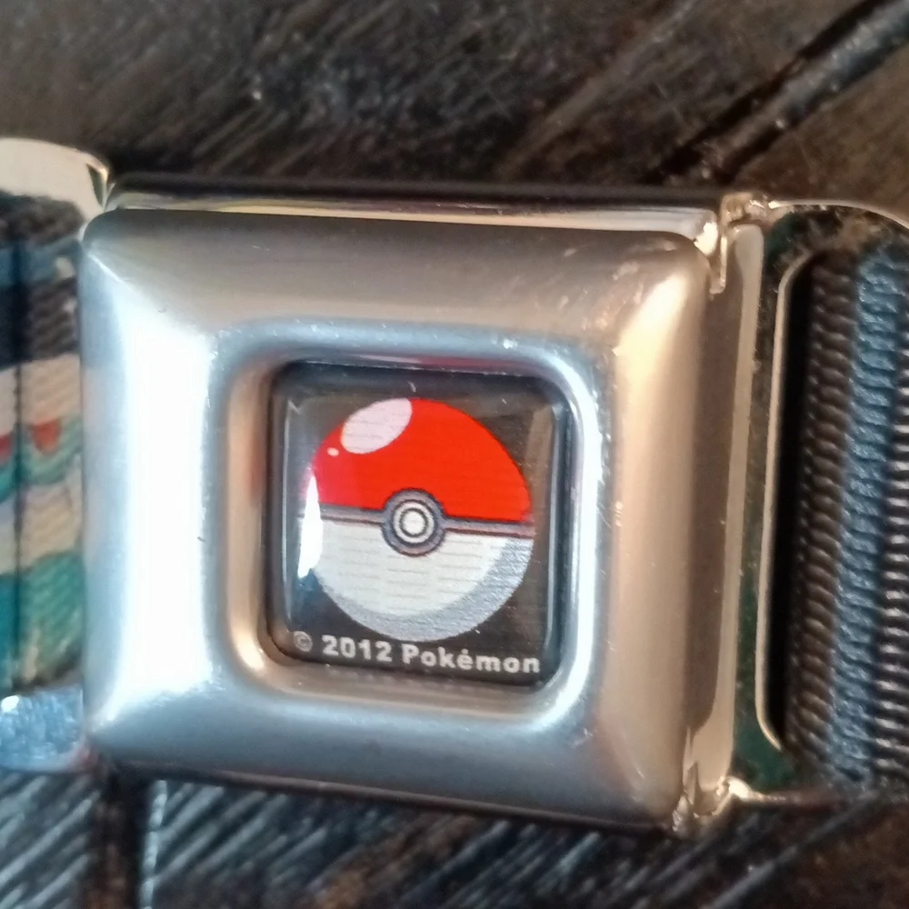Pokemon Character Seatbelt Buckle Belt Kids Size 20-36 inches.